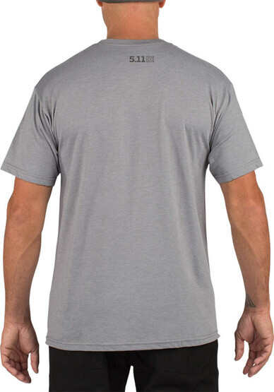 5.11 Tactical Are You Ready T-Shirt in Heather Grey has a double-stitched design